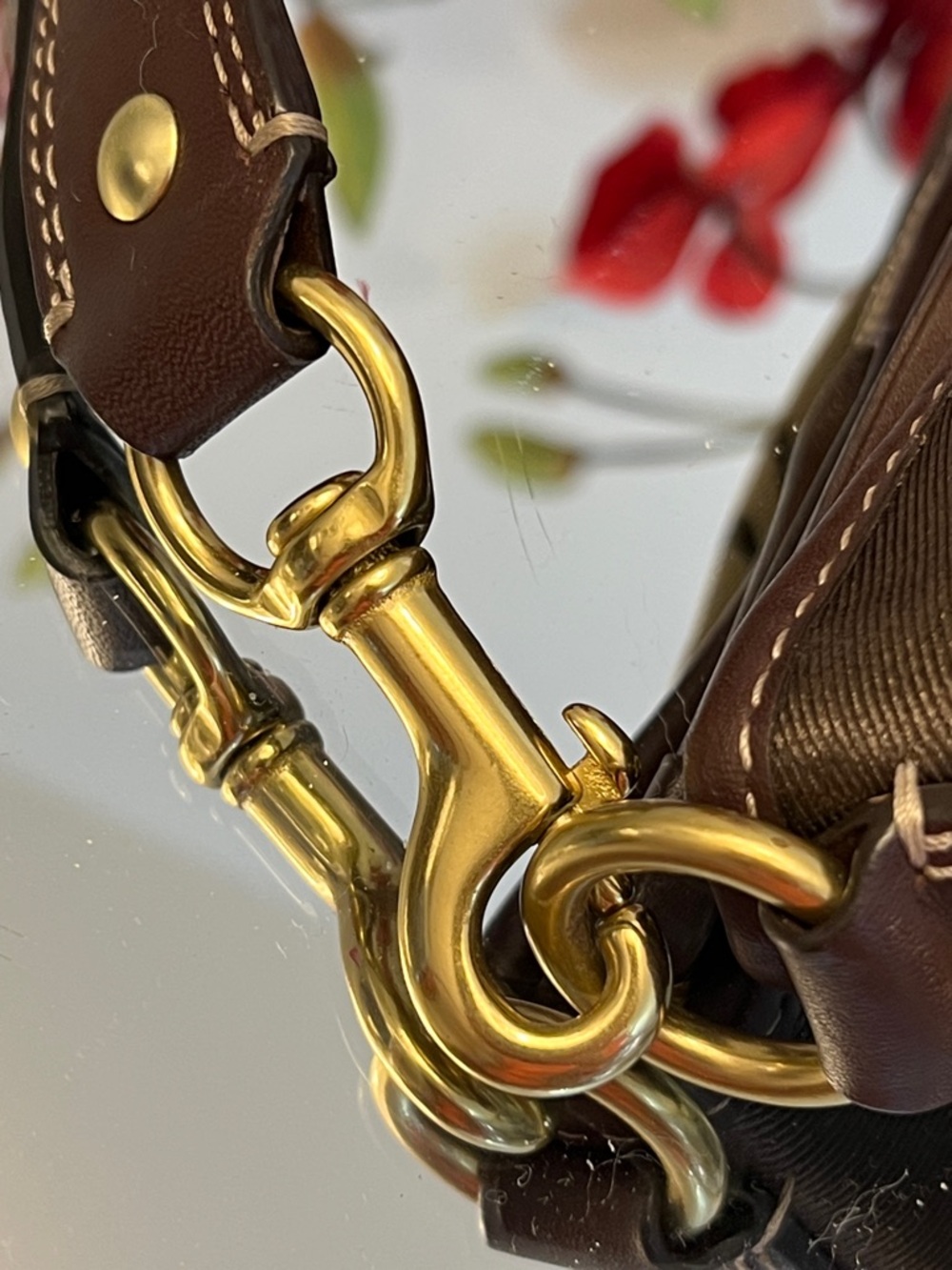 Y2K Coach Signature “C” Monogram Baguette Shoulder Bag – Khaki/Brown #11688 - Picture 9 of 16